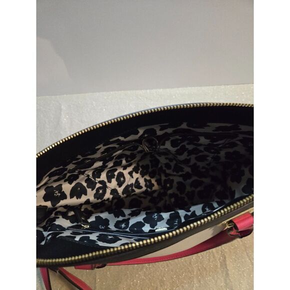 Anne Klein Cream, Pink and Black Double Strap Tote Purse NWOT - Picture 4 of 10